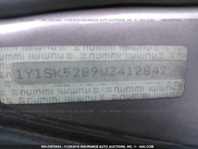 1Y1SK5289WZ412842 - 1998 CHEVROLET GEO PRIZM LSI TAN photo 9