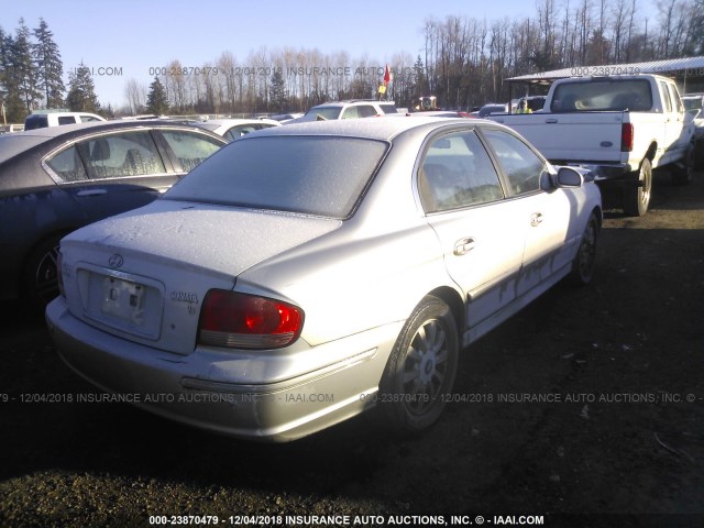 KMHWF35H85A142408 - 2005 HYUNDAI SONATA GLS/LX SILVER photo 4