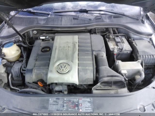 WVWAK73C37P032357 - 2007 VOLKSWAGEN PASSAT 2.0T/WOLFSBURG GRAY photo 10