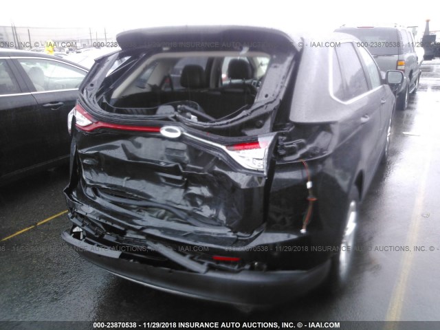 2FMTK3J82FBB34234 - 2015 FORD EDGE SEL BLACK photo 4