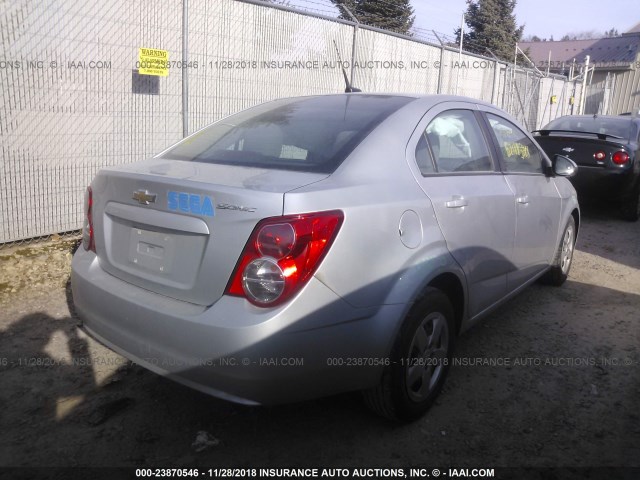 1G1JA5SH3E4234529 - 2014 CHEVROLET SONIC LS 银色 照片 4