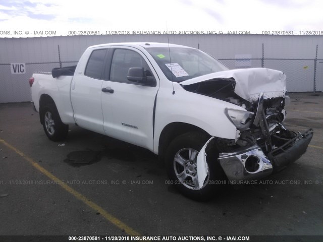 5TFUM5F15AX012298 - 2010 TOYOTA TUNDRA DOUBLE CAB SR5 WHITE photo 1