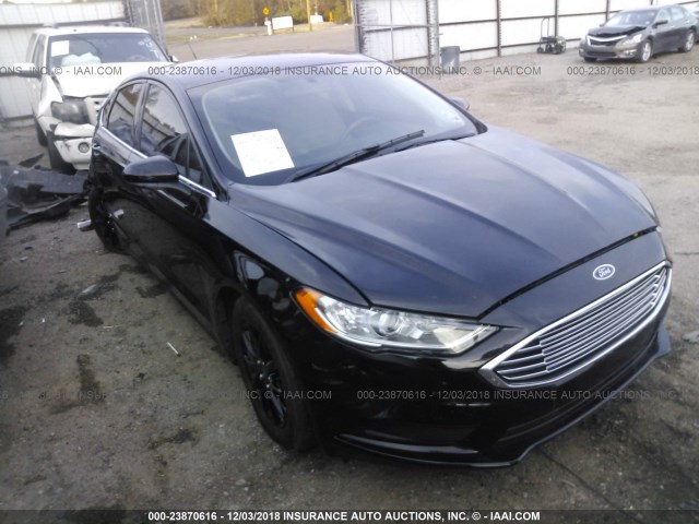 3FA6P0G71HR397681 - 2017 FORD FUSION S BLACK photo 1