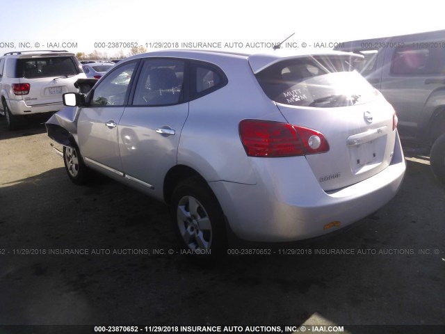 JN8AS5MVXBW678146 - 2011 NISSAN ROGUE S/SV/KROM SILVER photo 3