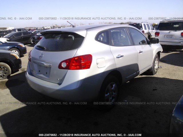 JN8AS5MVXBW678146 - 2011 NISSAN ROGUE S/SV/KROM SILVER photo 4