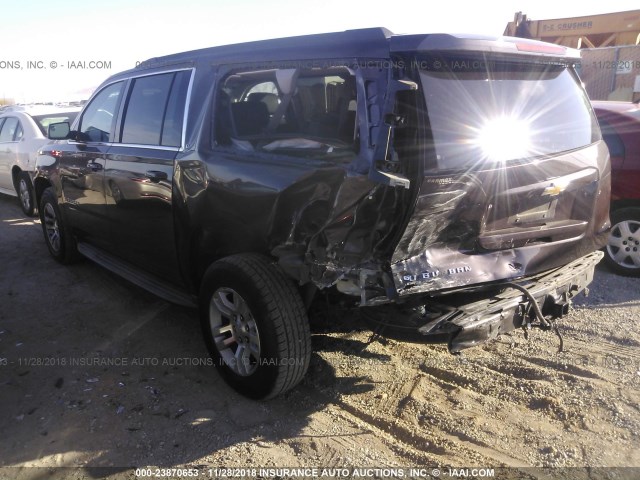 1GNSKJKC4FR157915 - 2015 CHEVROLET SUBURBAN K1500 LT GRAY photo 3