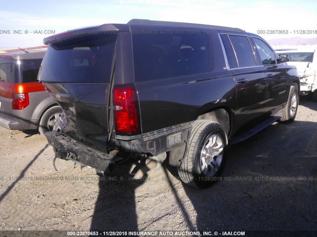 1GNSKJKC4FR157915 - 2015 CHEVROLET SUBURBAN K1500 LT GRAY photo 4