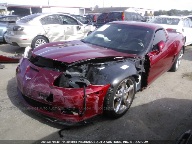 1G1YV2DW3C5104383 - 2012 CHEVROLET CORVETTE GRAND SPORT RED photo 2