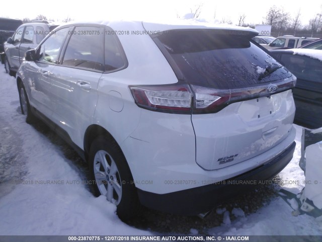 2FMPK4G94HBC16069 - 2017 FORD EDGE SE WHITE photo 3