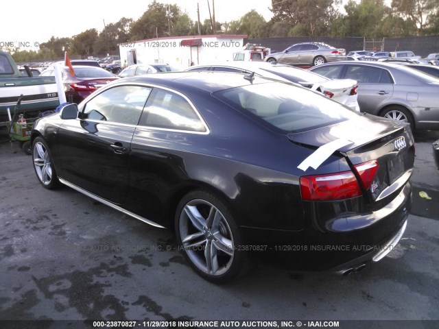 WAURV78T39A046488 - 2009 AUDI S5 QUATTRO BLACK photo 3