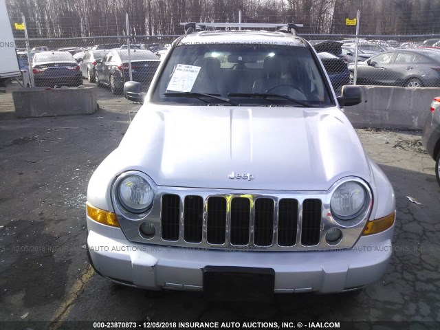 1J4GL58K66W162840 - 2006 JEEP LIBERTY LIMITED SILVER photo 6