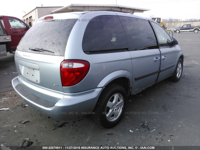 1D4GP45R36B742966 - 2006 DODGE CARAVAN SXT Light Blue photo 4