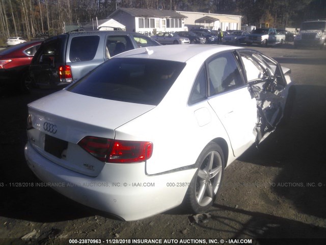 WAUMF78K49N036494 - 2009 AUDI A4 PRESTIGE WHITE photo 4