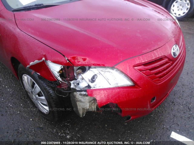 JTNBE46K773095994 - 2007 TOYOTA CAMRY NEW GENERAT CE/LE/XLE/SE RED photo 6