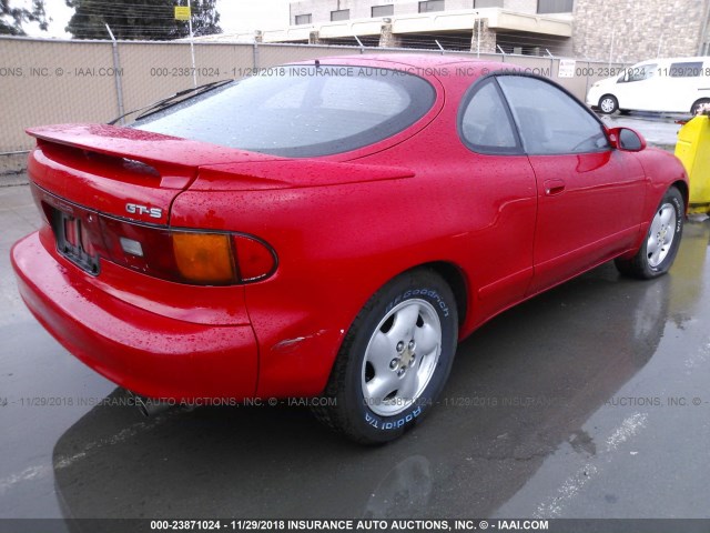 JT2ST85N4L0021255 - 1990 TOYOTA CELICA GT-S RED photo 4