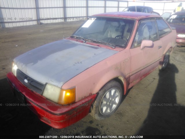 1FAPP93J8KW317050 - 1989 FORD ESCORT GT RED photo 2