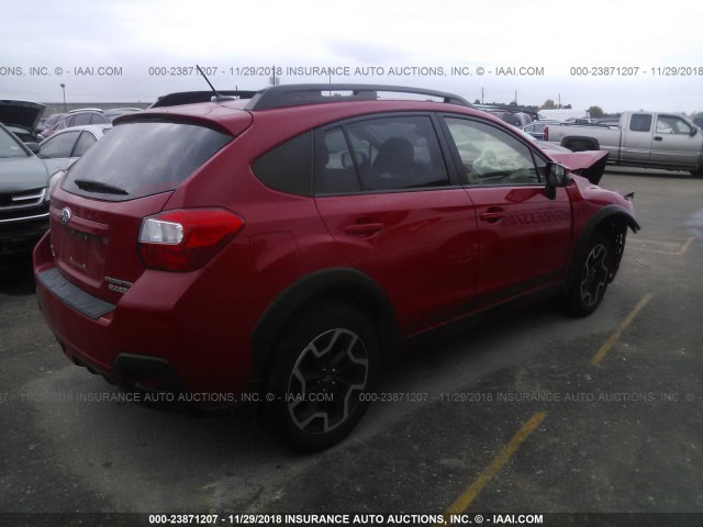 JF2GPABC6G8313669 - 2016 SUBARU CROSSTREK PREMIUM RED photo 4