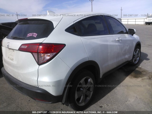 3CZRU5H53HM720355 - 2017 HONDA HR-V EX WHITE photo 4