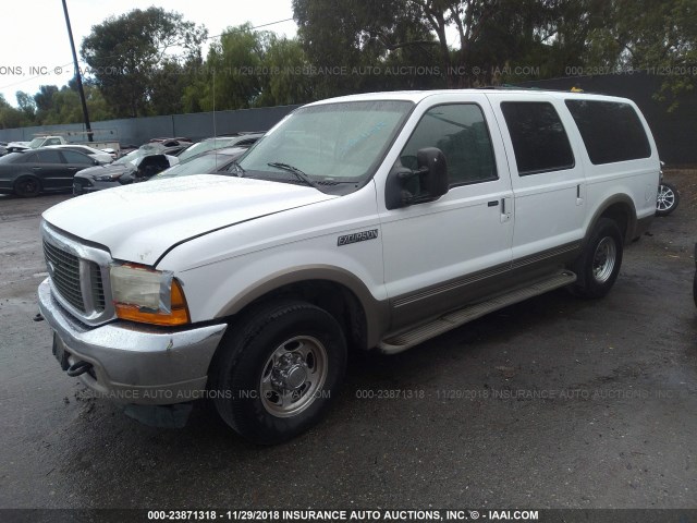 1FMNU42SXYEC61498 - 2000 FORD EXCURSION LIMITED WHITE photo 2