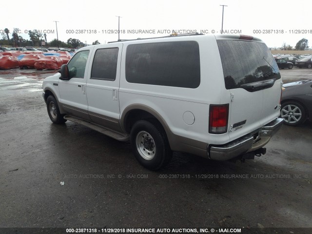 1FMNU42SXYEC61498 - 2000 FORD EXCURSION LIMITED WHITE photo 3