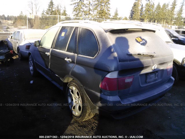 5UXFB33533LH40238 - 2003 BMW X5 4.4I GRAY photo 3