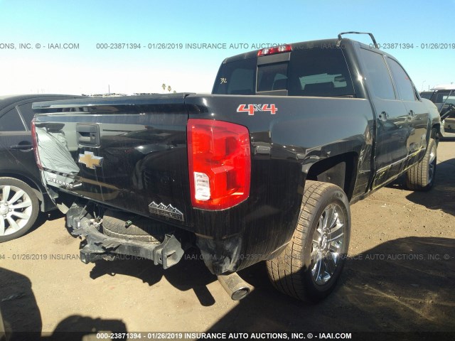 3GCUKTEJ9HG292835 - 2017 CHEVROLET SILVERADO K1500 HIGH COUNTRY BLACK photo 4