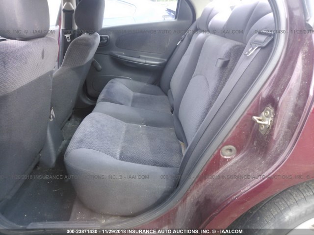 1B3ES46C91D203733 - 2001 DODGE NEON SE/ES MAROON photo 8