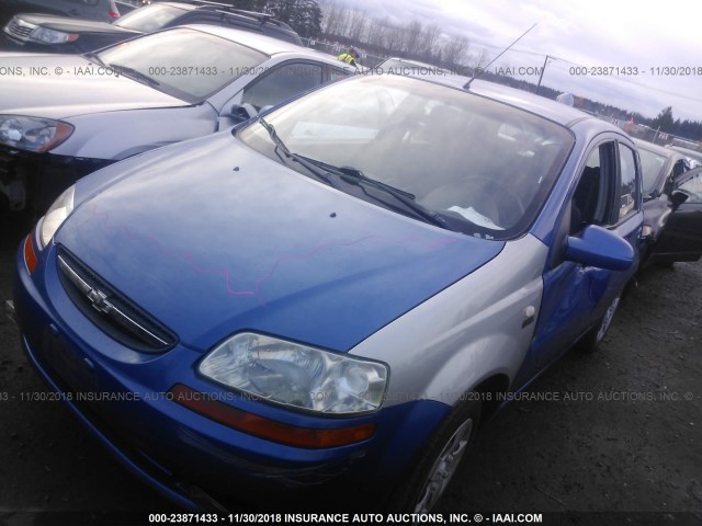 KL1TD66668B238166 - 2008 CHEVROLET AVEO LS BLUE photo 2