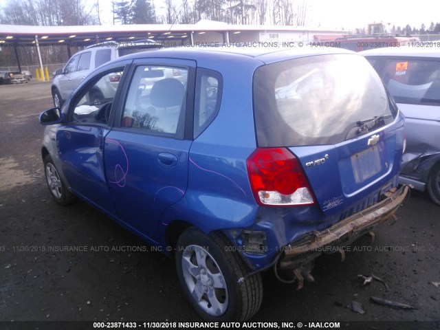 KL1TD66668B238166 - 2008 CHEVROLET AVEO LS BLUE photo 3