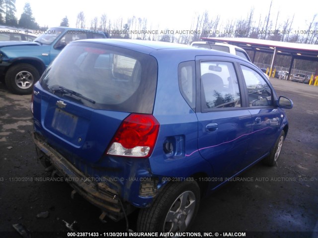 KL1TD66668B238166 - 2008 CHEVROLET AVEO LS BLUE photo 4