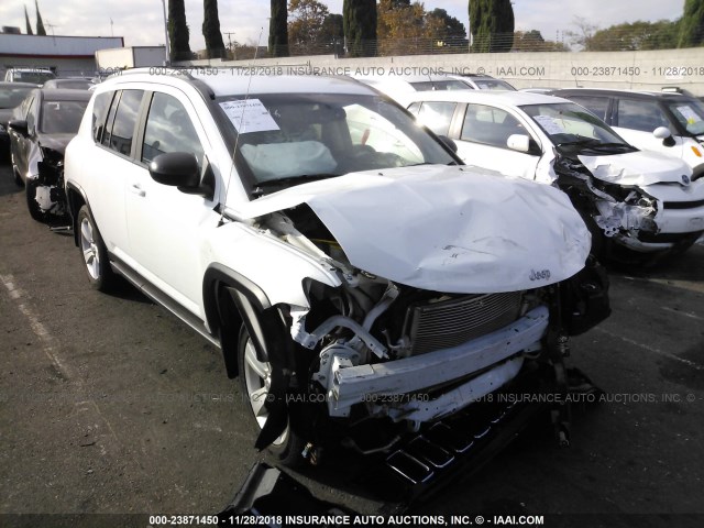 1C4NJCBAXGD710052 - 2016 JEEP COMPASS SPORT WHITE photo 1