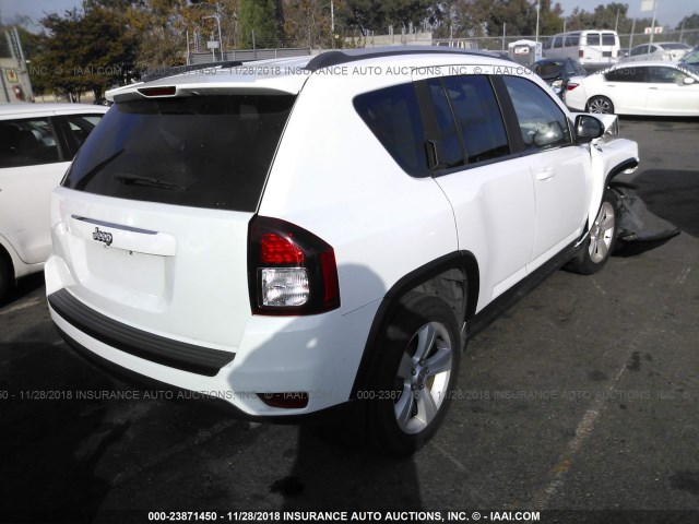 1C4NJCBAXGD710052 - 2016 JEEP COMPASS SPORT WHITE photo 4