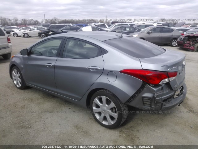 KMHDH4AE9DU945695 - 2013 HYUNDAI ELANTRA GLS/LIMITED GRAY photo 3