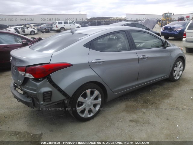 KMHDH4AE9DU945695 - 2013 HYUNDAI ELANTRA GLS/LIMITED GRAY photo 4