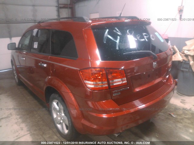 3D4GH67V09T193202 - 2009 DODGE JOURNEY R/T RED photo 3