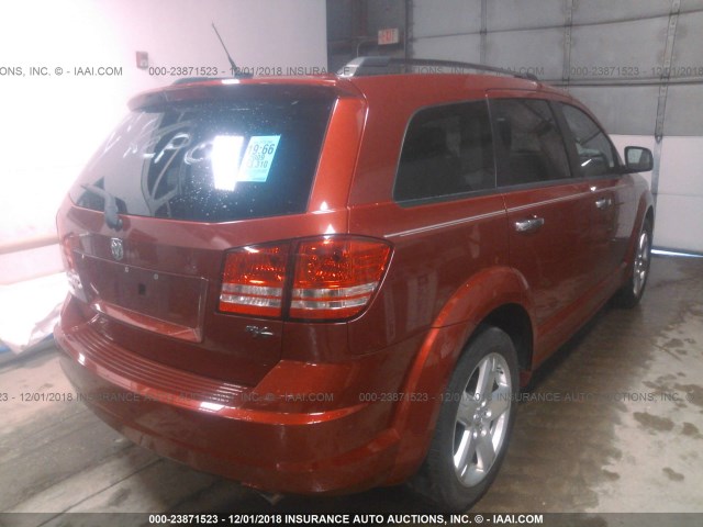 3D4GH67V09T193202 - 2009 DODGE JOURNEY R/T RED photo 4