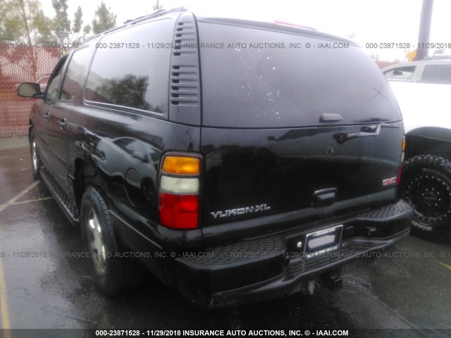 1GKFK66U66J137081 - 2006 GMC YUKON XL DENALI BLACK photo 3