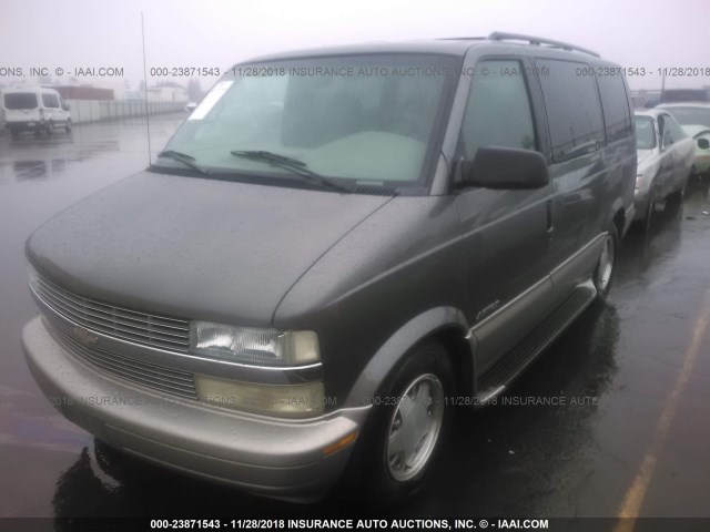 1GNDM19W21B115697 - 2001 CHEVROLET ASTRO GRAY photo 2