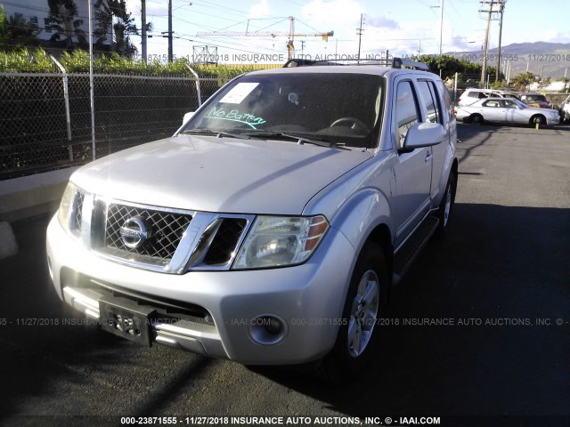 5N1AR18U88C604487 - 2008 NISSAN PATHFINDER S/LE/SE SILVER photo 2