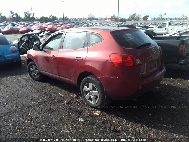 JN8AS58V08W147735 - 2008 NISSAN ROGUE S/SL RED photo 3