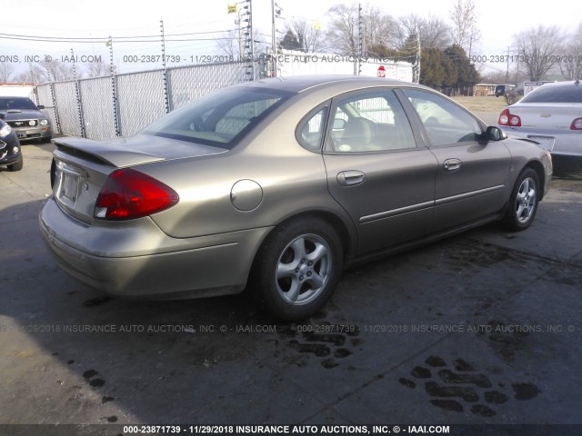 1FAFP55S93A111809 - 2003 FORD TAURUS SES TAN photo 4