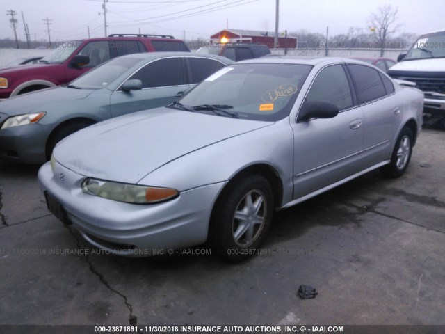 1G3NL52E54C180437 - 2004 OLDSMOBILE ALERO GL SILVER photo 2