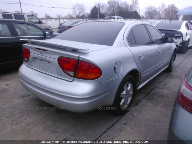 1G3NL52E54C180437 - 2004 OLDSMOBILE ALERO GL SILVER photo 4