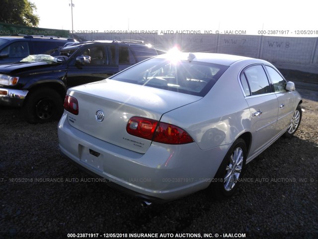 1G4HC5EM3BU120658 - 2011 BUICK LUCERNE CXL WHITE photo 4