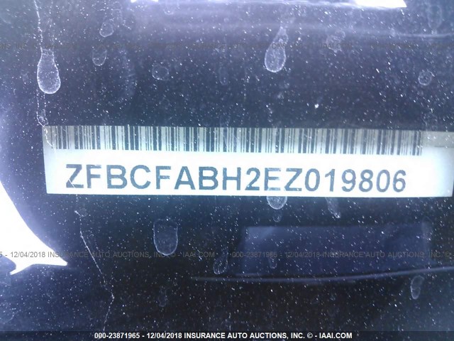ZFBCFABH2EZ019806 - 2014 FIAT 500L EASY BLACK photo 9