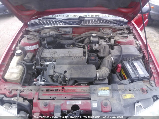 1G2NE52T5WC700524 - 1998 PONTIAC GRAND AM SE RED photo 10