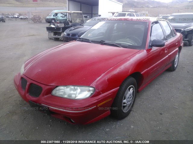 1G2NE52T5WC700524 - 1998 PONTIAC GRAND AM SE RED photo 2