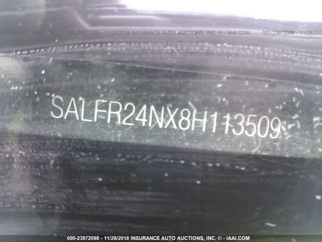 SALFR24NX8H113509 - 2008 LAND ROVER LR2 HSE BLACK photo 9