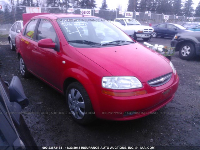 KL1TD52695B360757 - 2005 CHEVROLET AVEO LS RED photo 1