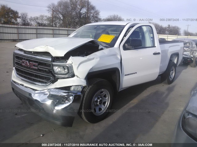 1GTN1LEC3JZ901559 - 2018 GMC SIERRA C1500 WHITE photo 2